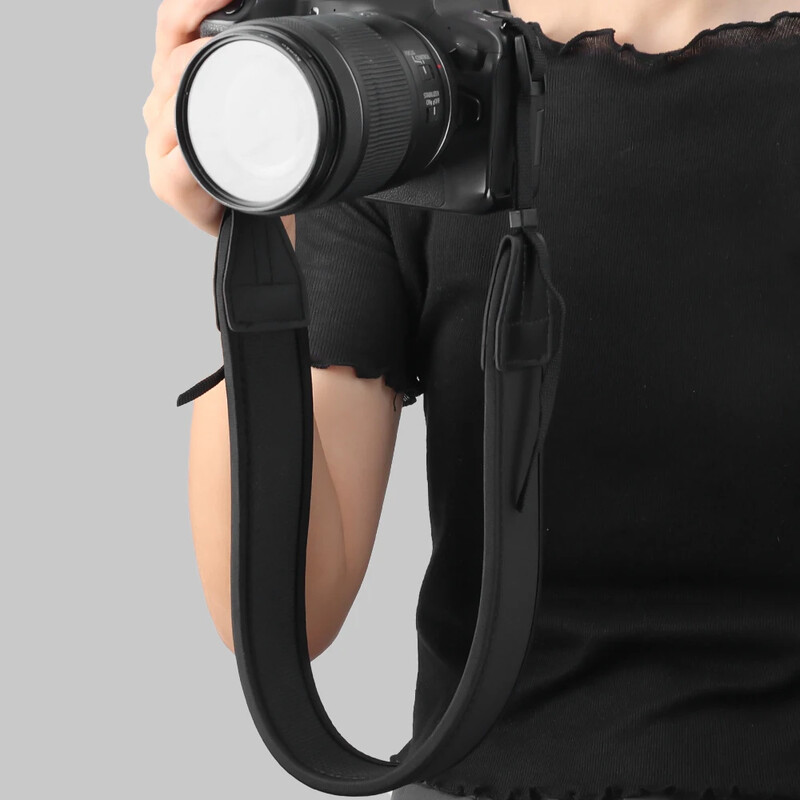 1/2 vnt. Reguliuojamas fotoaparato dirželis Minkštas neopreno pečių diržas, skirtas Sony Nikon SLR DSLR fotoaparatui, universalus, storas neslystantis kaklo dirželis