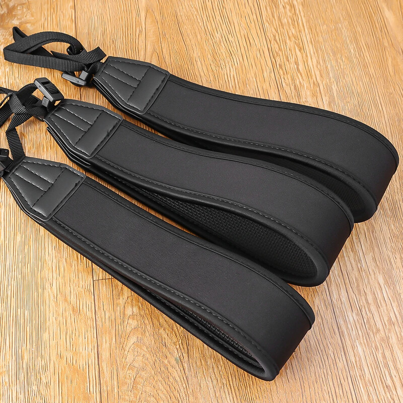 1/2 vnt. Reguliuojamas fotoaparato dirželis Minkštas neopreno pečių diržas, skirtas Sony Nikon SLR DSLR fotoaparatui, universalus, storas neslystantis kaklo dirželis