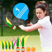 Pludmales badmintona rakešu komplekts Koka rakešu bumbiņu spēle Āra sporta rotaļlietas bērniem Pieaugušajiem Izklaide ģimenei Pludmales pagalma ballīšu piederumi