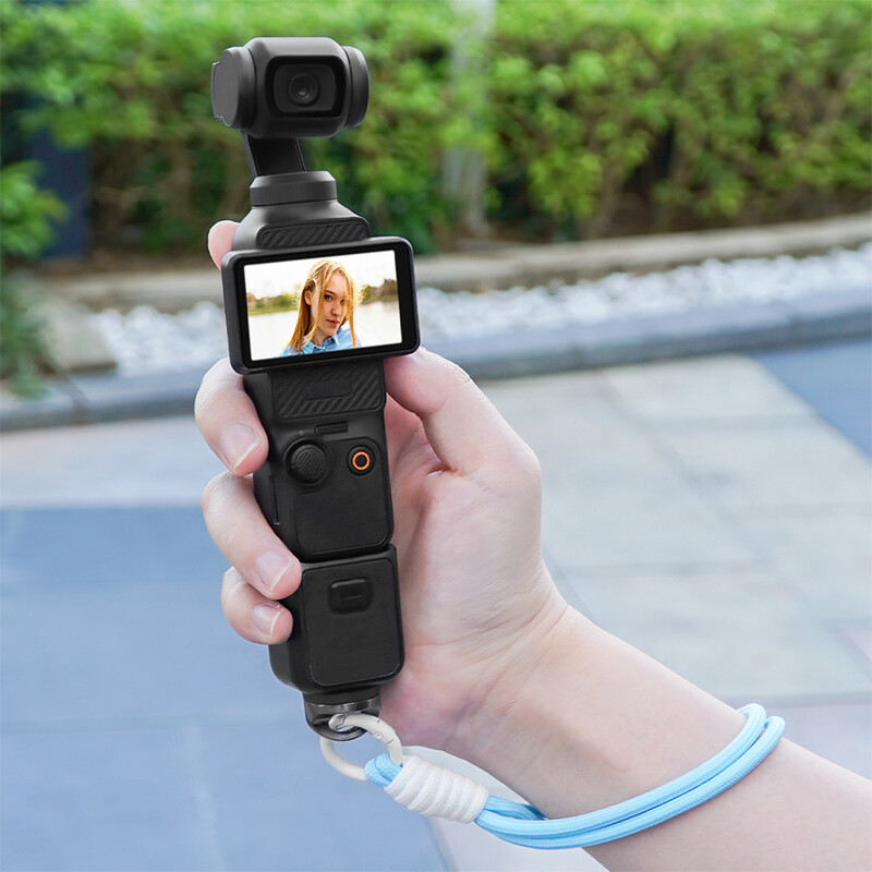 Riešo dirželis, skirtas DJI OSMO Pocket 3 su 1/4 sraigtiniu dirželiu, rankinės apyrankės saugos dirželio veiksmo kameros priedai