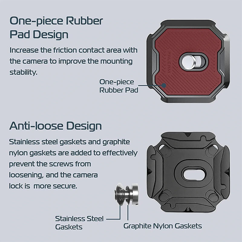 Ulanzi Falcam F38 ātrās nolaišanas plecu siksnas pamatne / komplekts V2 saderīgs ar F38 PD Fotopro PGY ātrās nolaišanas plāksni