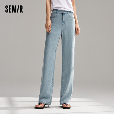 Semir Jeans Γυναικείο ελαστικό παντελόνι μακριά μέση 2024 Νέα καλοκαιρινή έκδοση Cool Feeling παντελόνι με φαρδύ πόδι