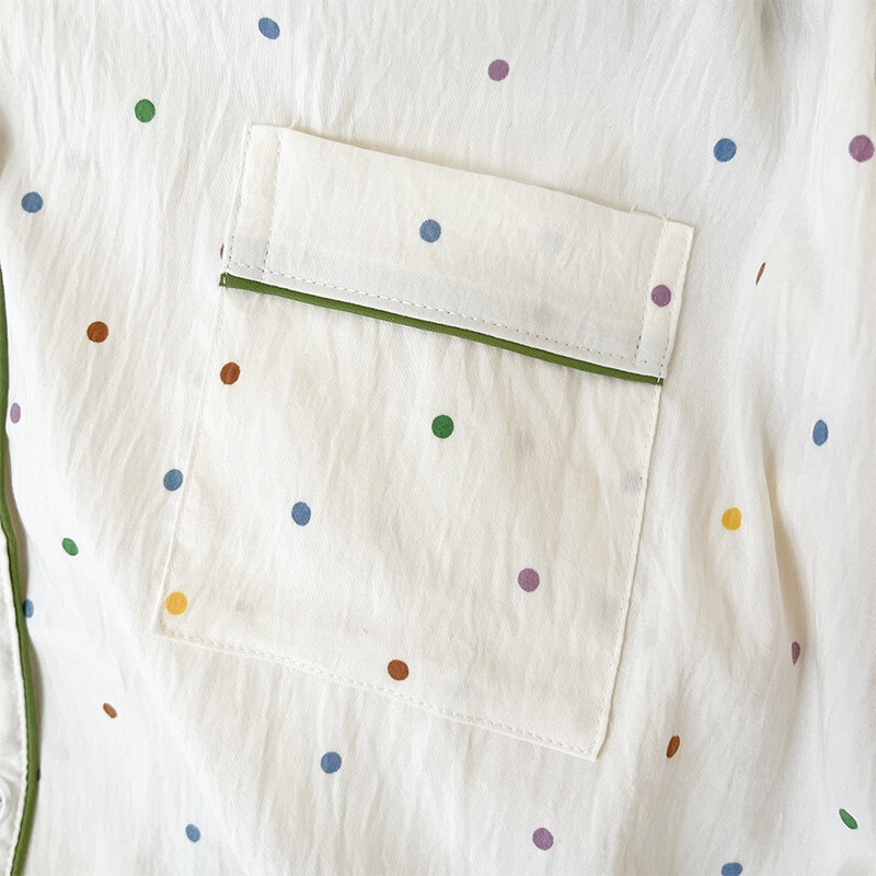 Jauns pavasara ikdienas sieviešu pidžamas komplekts korejiešu valodā populārs sieviešu miegs un atpūtas apģērbs ar kakla atloku, vienkāršs guļamveļa gulēšanai