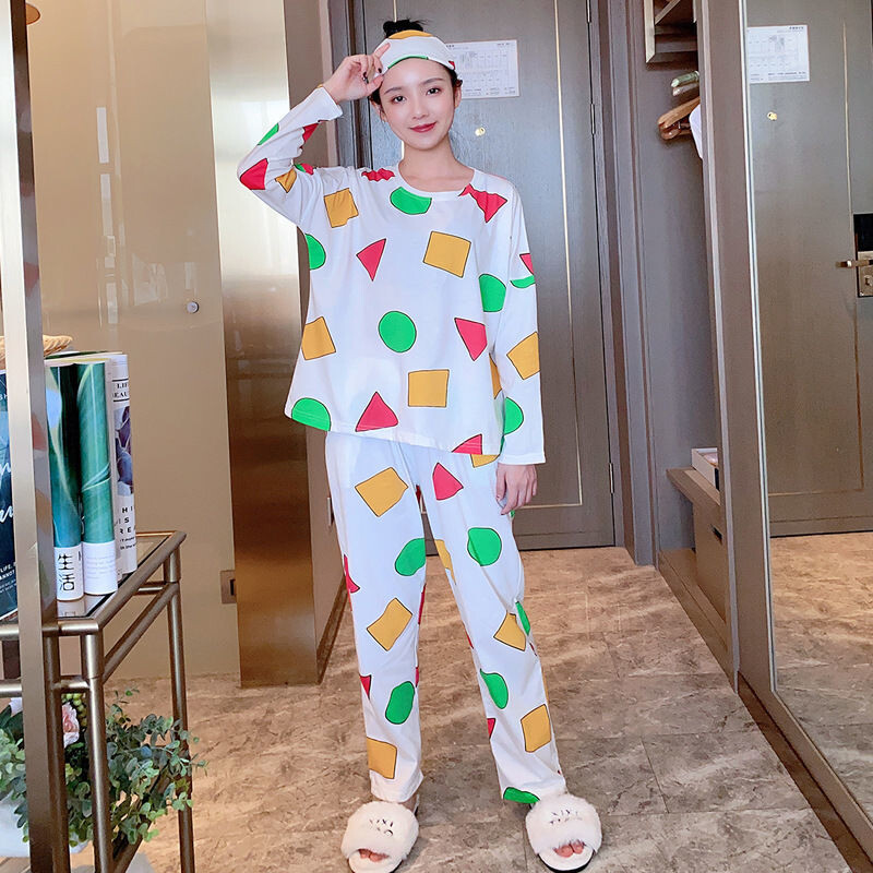 Pidžama Sin Chan Muška i ženska pidžama Sinchan Pamučni jesenski kompleti hlača dugih rukava Japanske pidžame za parove Muška odjeća za spavanje