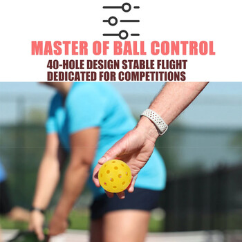 Pickleball 40 Hole Durable Training and Entertainment Paddle Ball Outdoor Competition Πακέτα Pickleball Πακέτα Airflow Hollow Balls