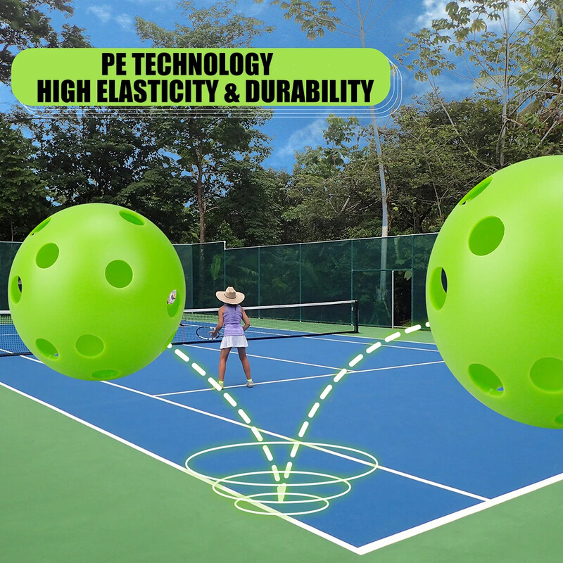 Pickleball 40 Hole Durable Training and Entertainment Paddle Ball Outdoor Competition Pickleball Packes Airflow Hollow Balls
