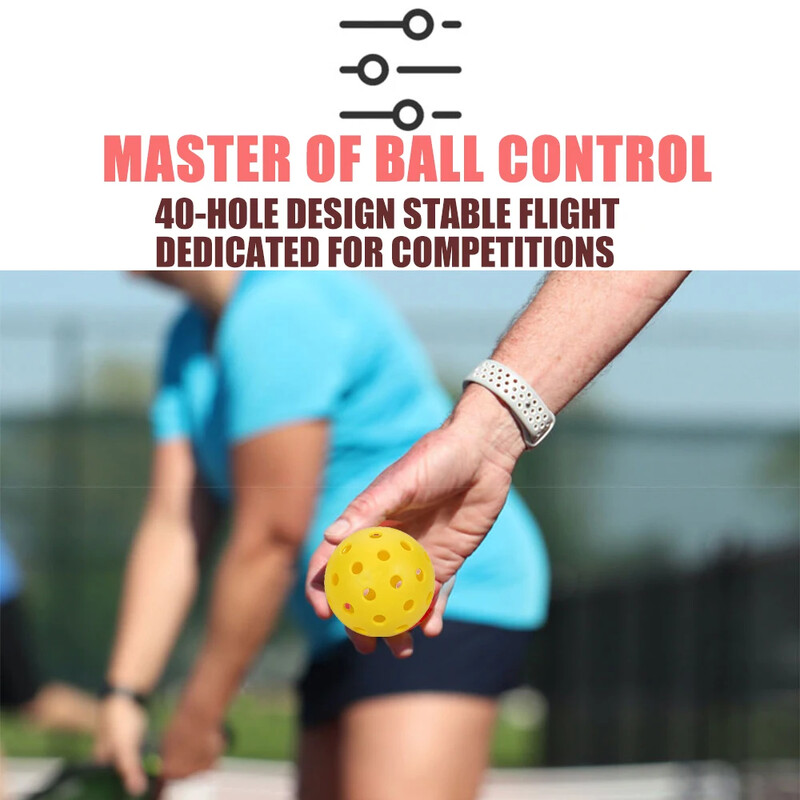 Pickleball 40 Hole Durable Training and Entertainment Paddle Ball Outdoor Competition Pickleball Packes Airflow Hollow Balls