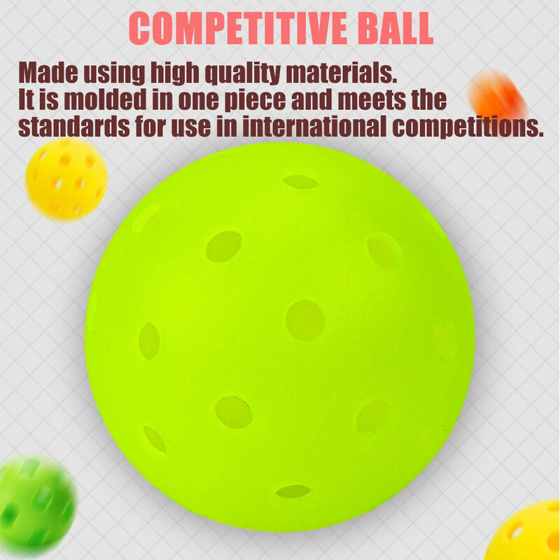 Pickleball 40 Hole Durable Training and Entertainment Paddle Ball Outdoor Competition Pickleball Packes Airflow Hollow Balls