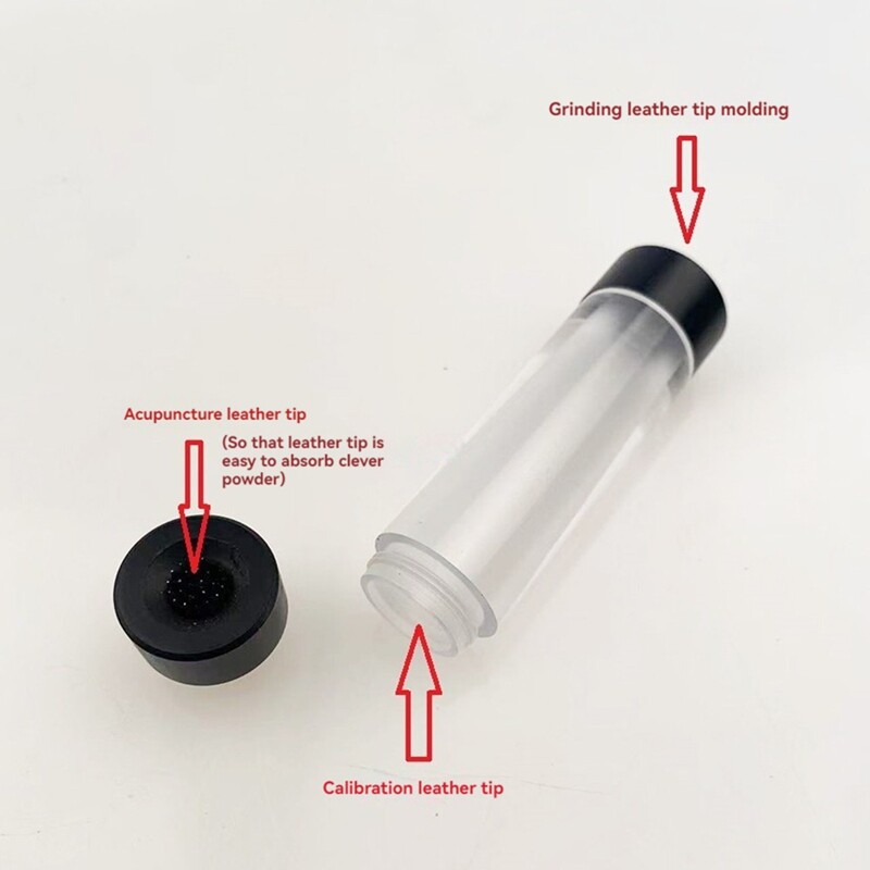 „Trys viename“ baseino lazdelių antgalių taisymo įrankis, baseino lazdos antgalių formavimo įrankis, degiklis, spindulio matuoklio reguliavimo vamzdelis, biliardo priedai