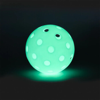 6 τμχ Pickleball Glow-in-the-dark Ανθεκτική πολύχρωμη ελαστική μπάλα τένις μπάλα PE που λάμπει στο σκοτάδι για παιχνίδια εσωτερικού και εξωτερικού χώρου