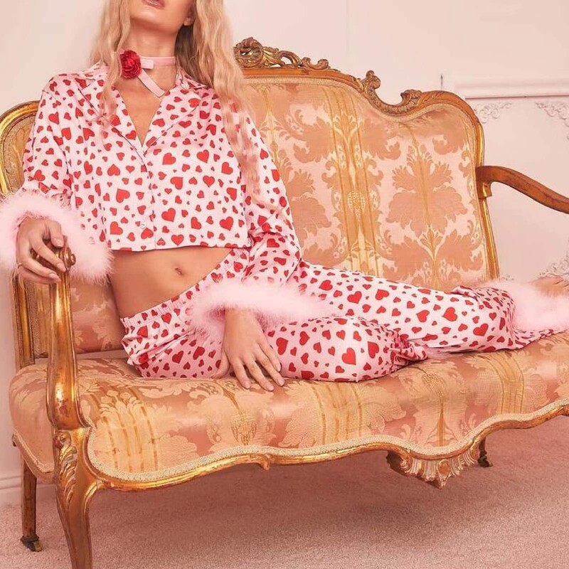 Prinditud pidžaamakomplektid naistele Pehmed kaheosalised puhkeriiete komplektid Varrukateta topid Lühikesed püksid Sobivad pidžaama Öörõivad Magamisriiete pidžaamad