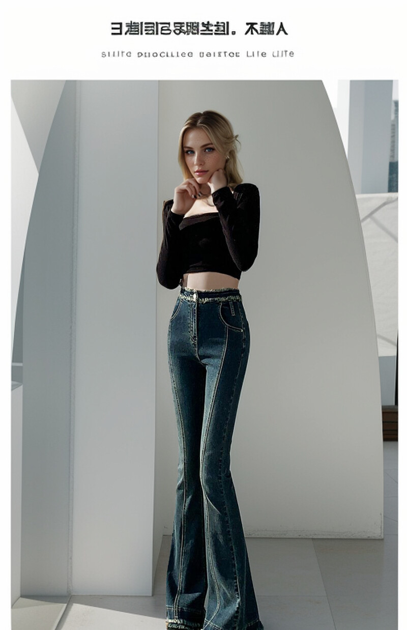 150 Petite girls kergelt laienevad toore servaga teksad naistele, sügisene disain, kõrge vöökoht, salenevad, kitsad hobuse kabjapüksid xs, ta