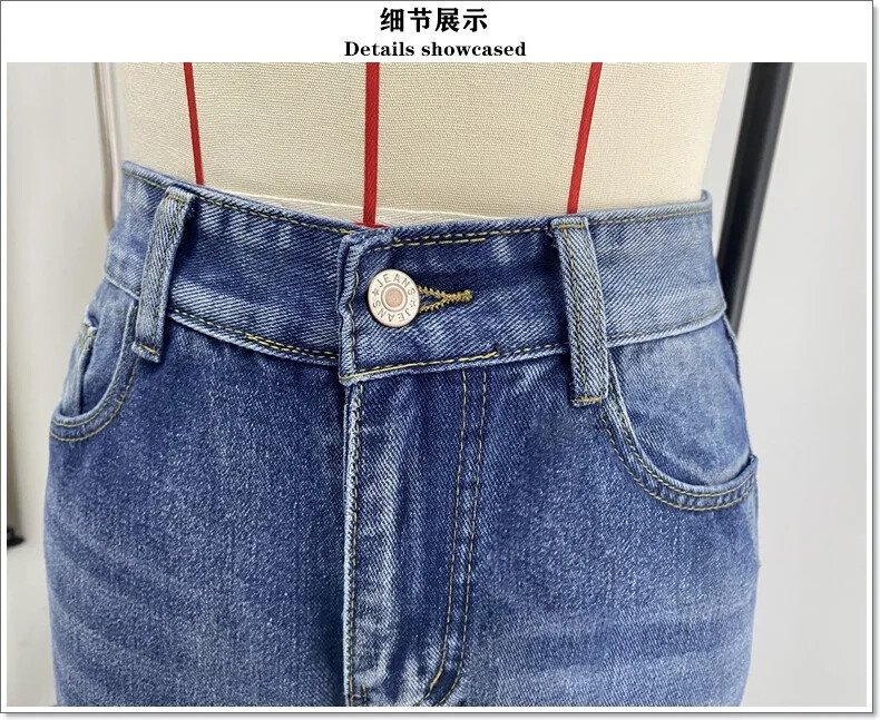 Pure Color Egyszerű, széles szárú nadrág farmer, női tavaszi és őszi új divat vízmosás Magas derekú, egyenes szárú farmernadrág Y2k