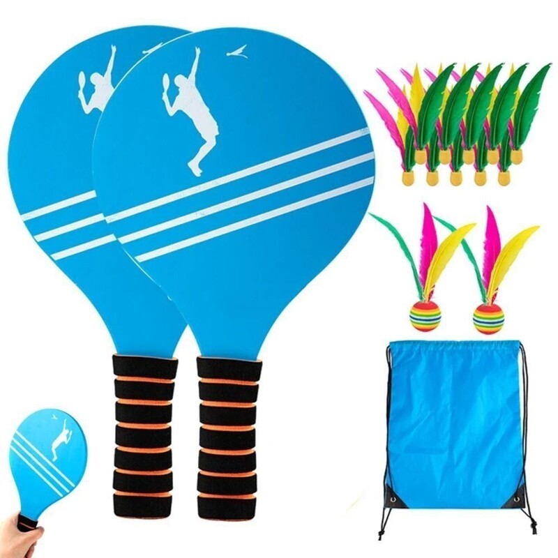 Badmintono rakečių irklavimo stipri paplūdimio teniso raketė Neslystanti nešiojama badmintono rakečių rinkinys Kriketo patvarus teniso rakečių rinkinys vaikui