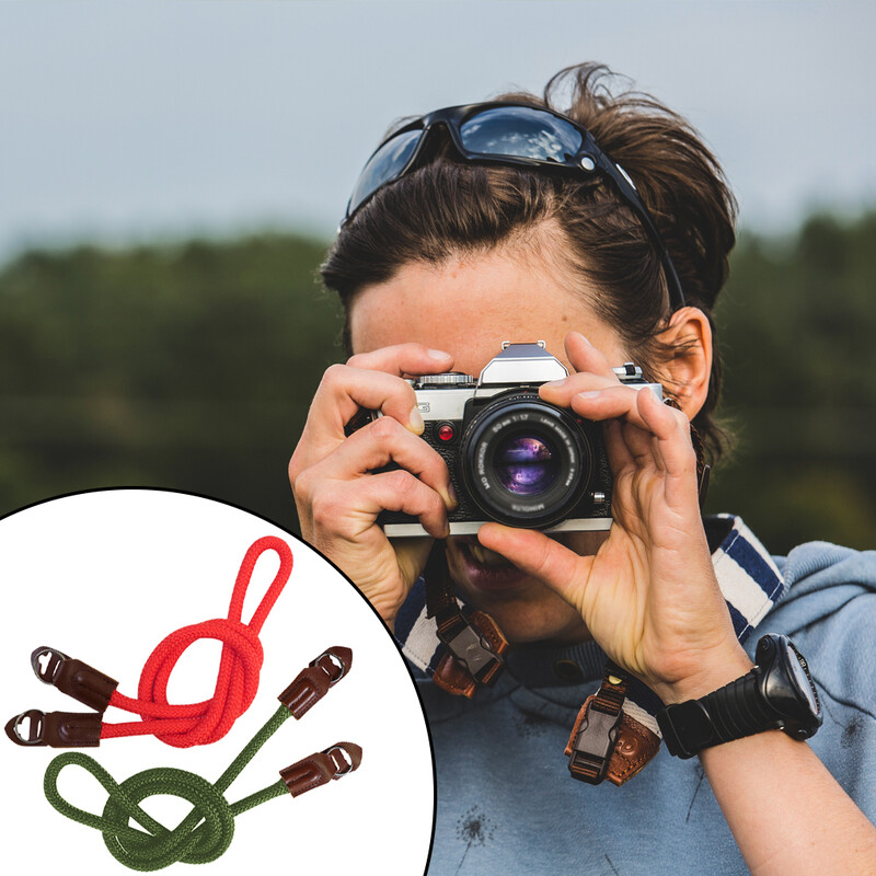 Nahast nailonist digikaamera seljarihma vahetus rebenemiskindel fotograafia video tegemine randmepael punane