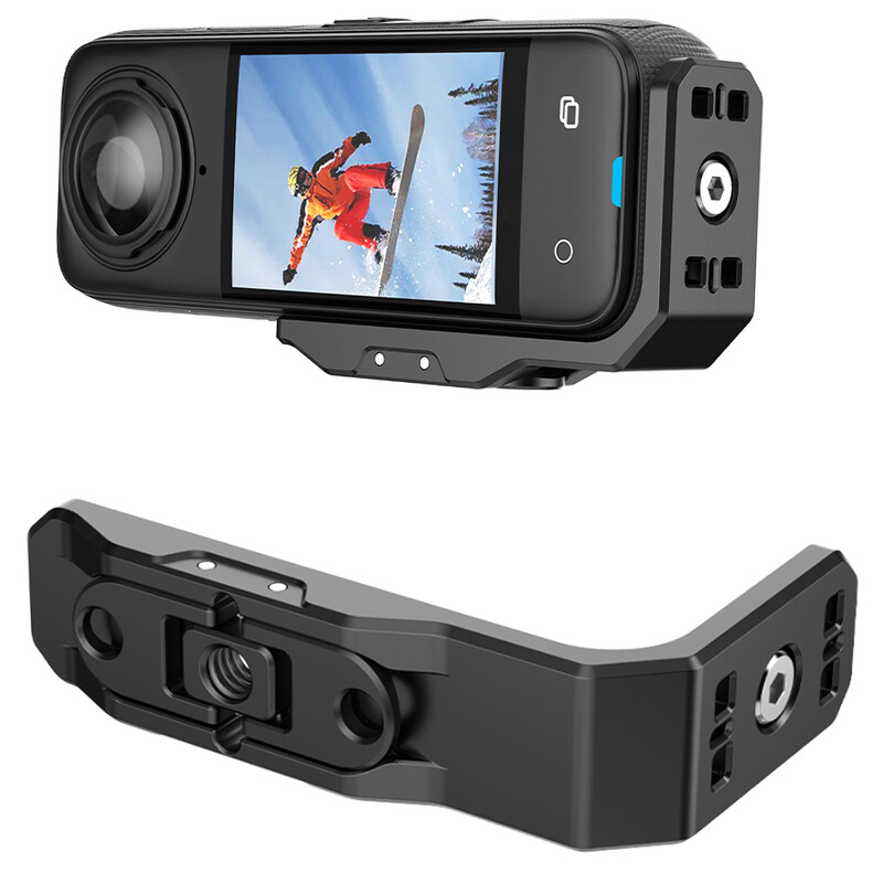 Horisontaalne alus Insta360 X4 alumiiniumsulamist raami kronstein Insta 360 X4 kaamerakinnitusega Horisontaalne võttealuse hoidik