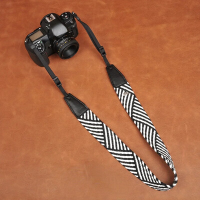 Retro peegelkaamera kaelarihm puuvillane kootud reguleeritav ristkorpuse kaamerarihm Mikro ühe kaamera kaelarihma tarvikud