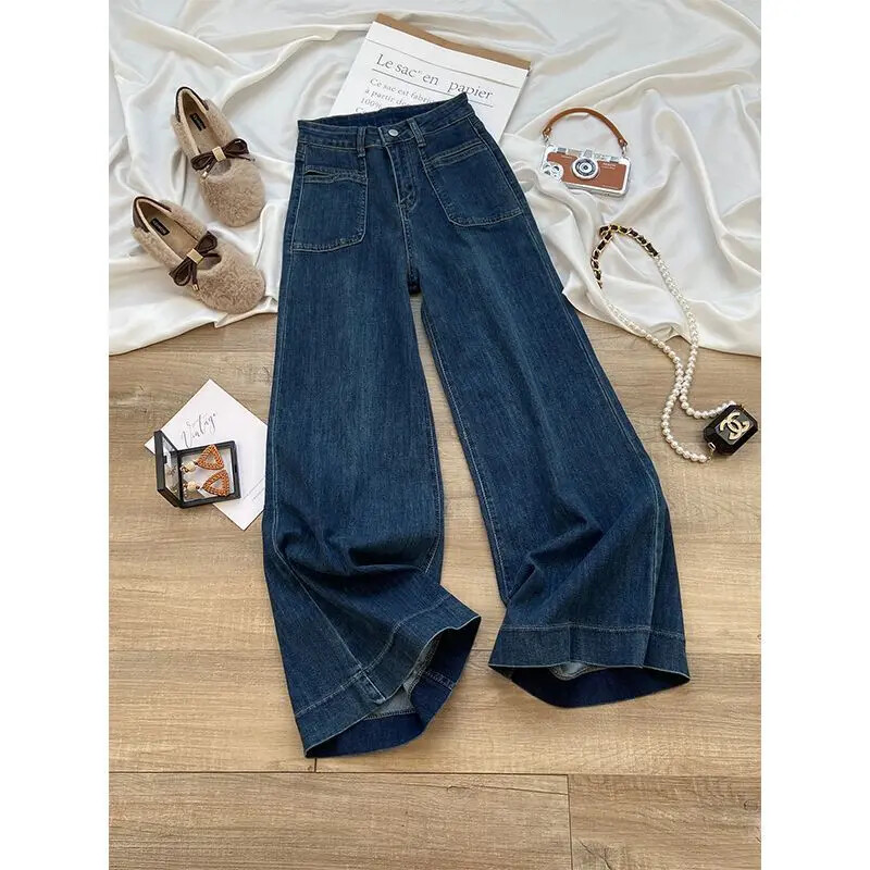 Vintage kõrge vöökohaga teksapüksid naiste peenikesed sirge säärega hobuste säärised pikad püksid sügis/talv