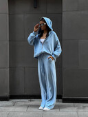 Kevad-sügis naiste kaheosaline komplekt naiste läikiv, soliidne tõmblukuga jakk + sportlik vabaaja laiade pükste komplekt naistele