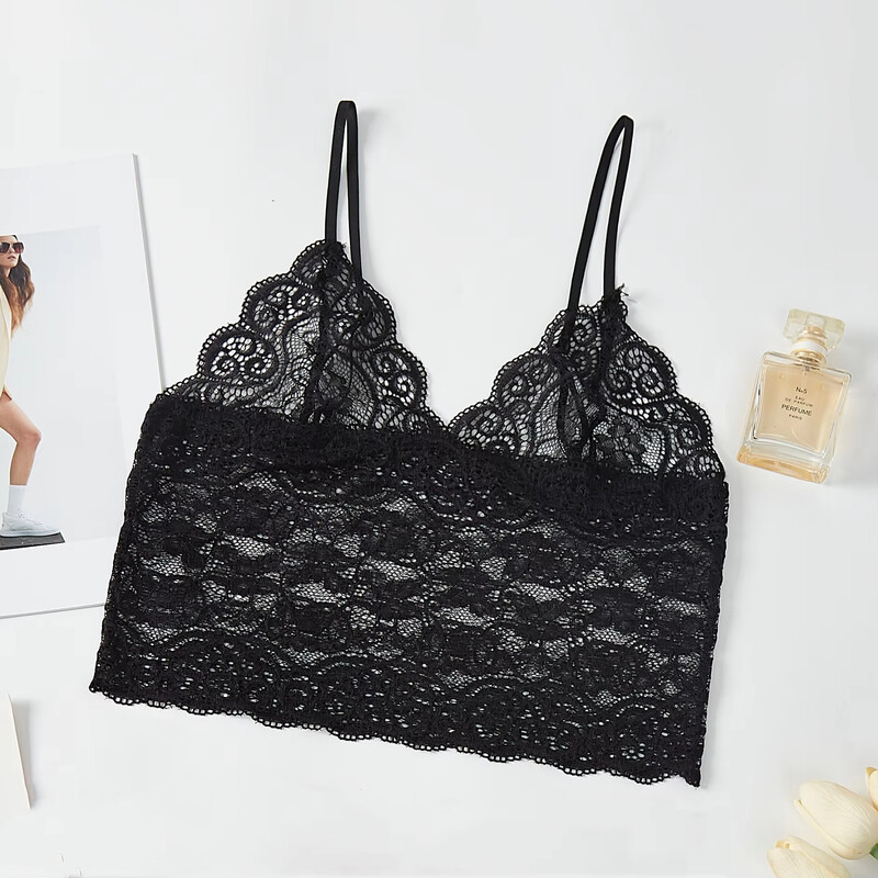 Naiste pitsiline seksikas pidžaamakomplekt V-kaelusega madala pitsiga ülaosa ja lühikesed püksid