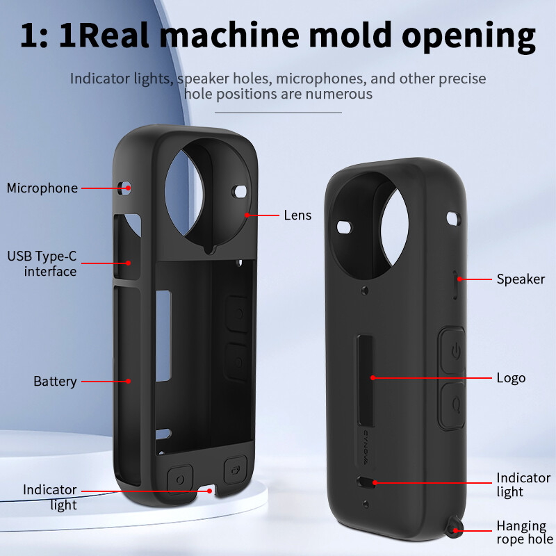 CYNOVA korpusa pārsega silikona aizsargmaciņš Insta360 X4 Insta 360 X 4 kameras piederumiem