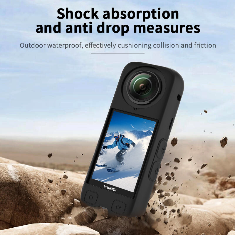 CYNOVA korpusa pārsega silikona aizsargmaciņš Insta360 X4 Insta 360 X 4 kameras piederumiem