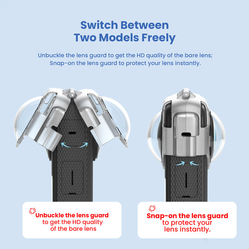 Objektīva aizsargi aizsargvāciņš priekš Insta360 X3 silikona piedurknes sprādzes aizsardzības spogulis pret aizsvīšanas objektīva aizsargs kameras piederumi
