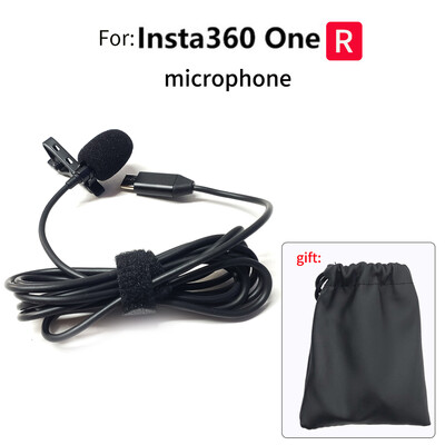 TUYU Type-C Lavalier mikrofonam nav nepieciešams mikrofona adapteris Insta360 one R one Rs kamerai Piederumi hi-fi skaņas trokšņu samazināšana