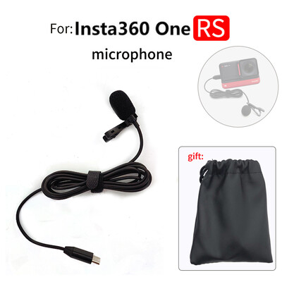 TUYU Type-C Lavalier mikrofonam nav nepieciešams mikrofona adapteris Insta360 one R one Rs kamerai Piederumi hi-fi skaņas trokšņu samazināšana