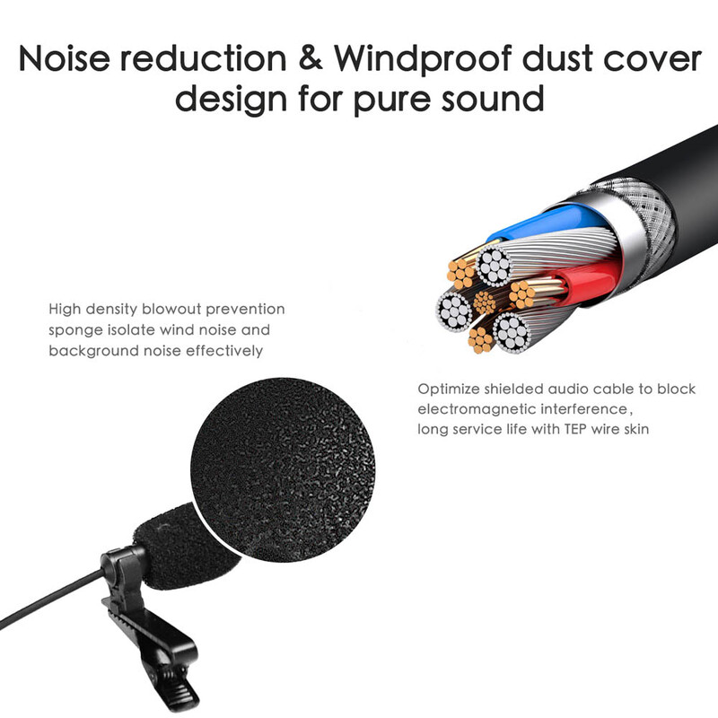 TUYU Type-C Lavalier mikrofonam nav nepieciešams mikrofona adapteris Insta360 one R one Rs kamerai Piederumi hi-fi skaņas trokšņu samazināšana