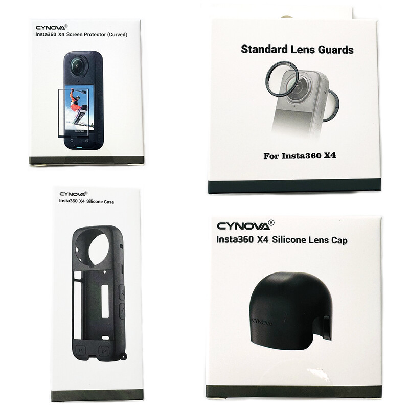 Piederumu komplekts priekš Insta360 X4 objektīva aizsarga rāmja korpusa pārnēsāšanas maciņa ekrāna aizsargs Silikona futrālis Insta 360 x4 piederumiem