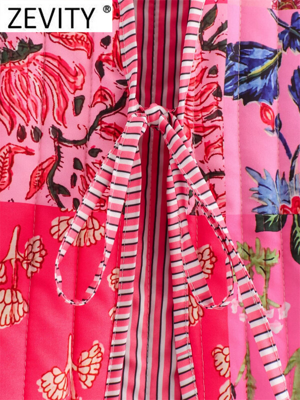 Zevity naiste rahvuslikus stiilis varrukateta lapitehnika, lilleprinteriga tepitud vestiga jakk Naiste pitsitud vestiga šikk kärbitud topsid CT6267