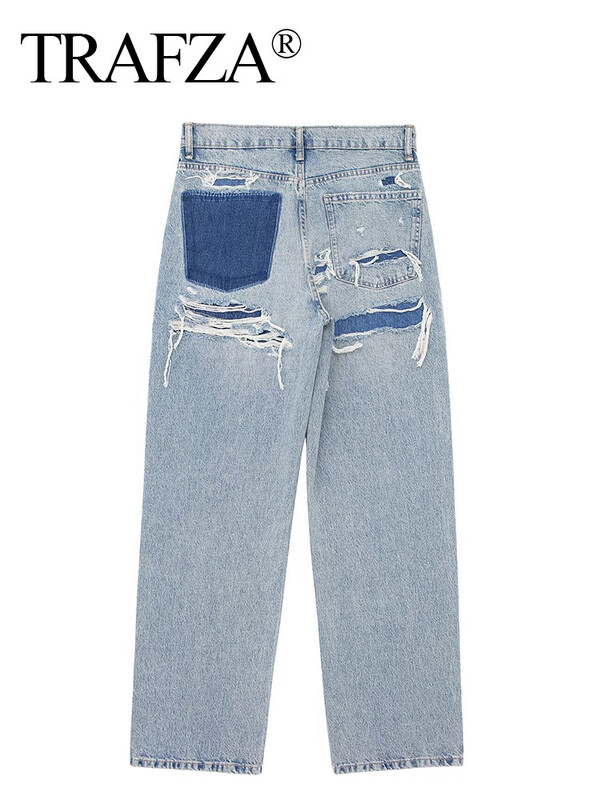 TRAFZA 2024 naiste mood, soliidsed teksad, lahtised tõmblukuga kärbsed, naiste pikad püksid, reisipüksid, metsikud tänavariided, laiad püksid, naised