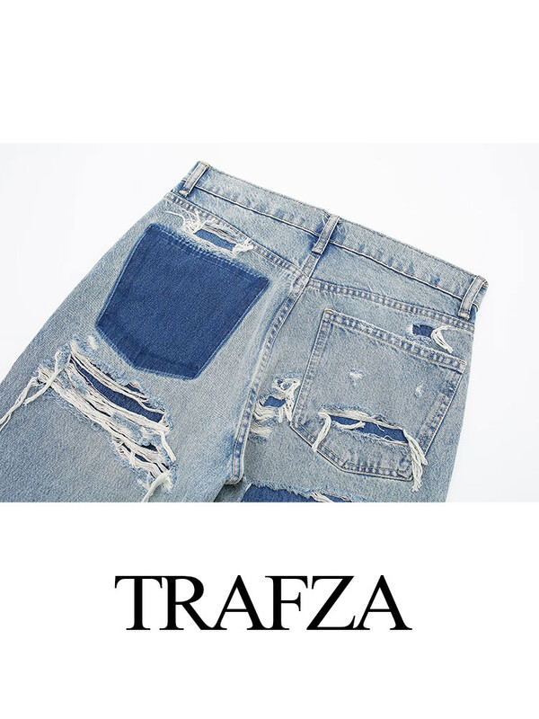 TRAFZA 2024 naiste mood, soliidsed teksad, lahtised tõmblukuga kärbsed, naiste pikad püksid, reisipüksid, metsikud tänavariided, laiad püksid, naised