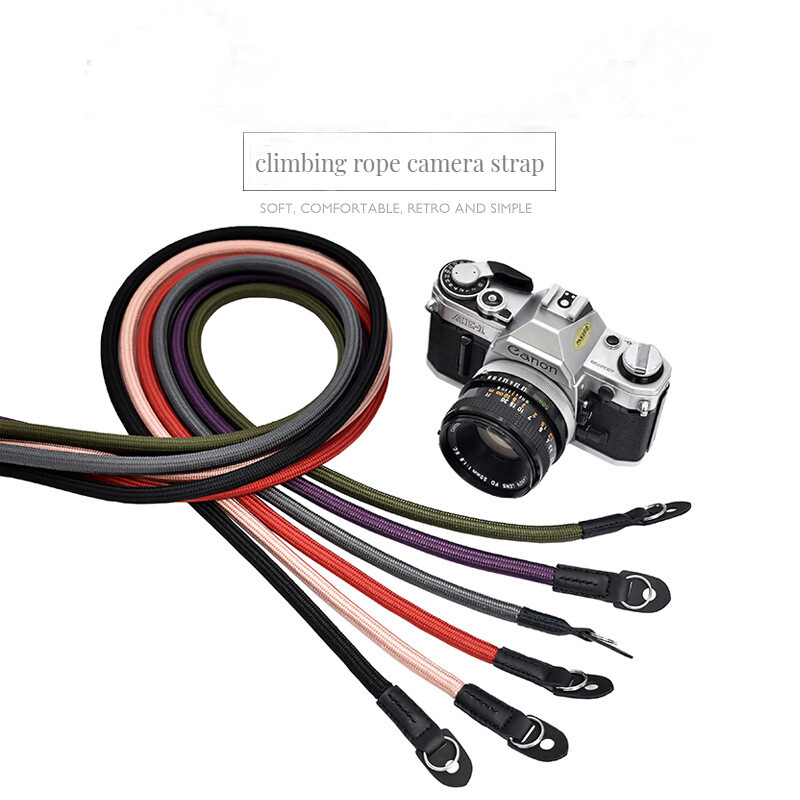 Spalvotas pynimo fotoaparato kaklo dirželis greitai atsegamas riešo diržas, skirtas GoPro Nikon DSLR fotoaparato virvelei refleksiniam fotoaparato peties dirželio priedai