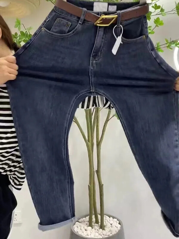 Művészi lusta női ceruza leggings Egyszerű sokoldalú farmer Japán stílusú Harajuku Trendi Ins Divatos magas derekú új modell