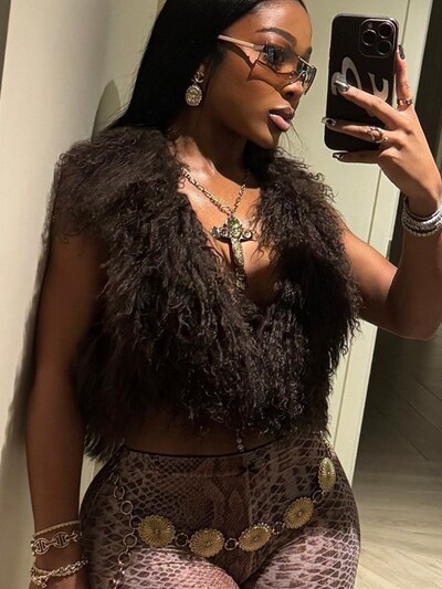 Joskaa seksuali dirbtinio kailio liemenė, moteriška kailinė, be nugaros, raištis, liemenės, paltas, 2025 m. mada, šilti viršutiniai drabužiai Y2K gatvės apranga