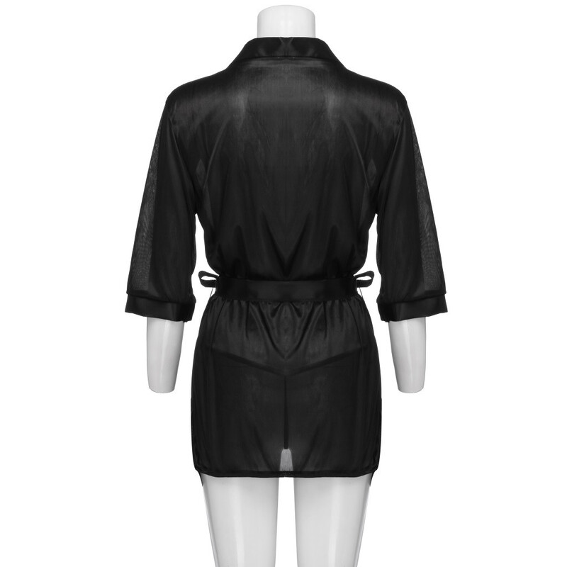 Moteriškas seksualus satino miegui skirtas apatinis trikotažas Naktiniai apatiniai apatiniai naktiniai chalatai, Seksualūs minkšti, patogūs naktiniai drabužiai, pridėti moteriško žavesio