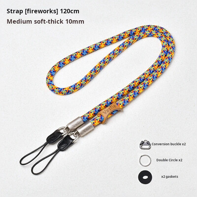 Fotoaparato kaklo peties diržas, skirtas DSLR fotoaparatui, skirtas Sony Nikon Canon Fuji Pentax Panasonic Olympus ryškios spalvos apvalios virvės