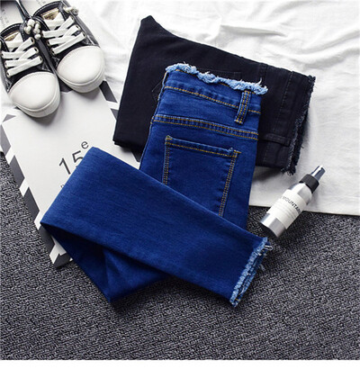 2022. aasta uued naiste mustad teksad kõrge vöökohaga teksad Moodsad venivad teksad Naistele pestud teksapüksid Skinny Cowboy pliiatspüksid R246