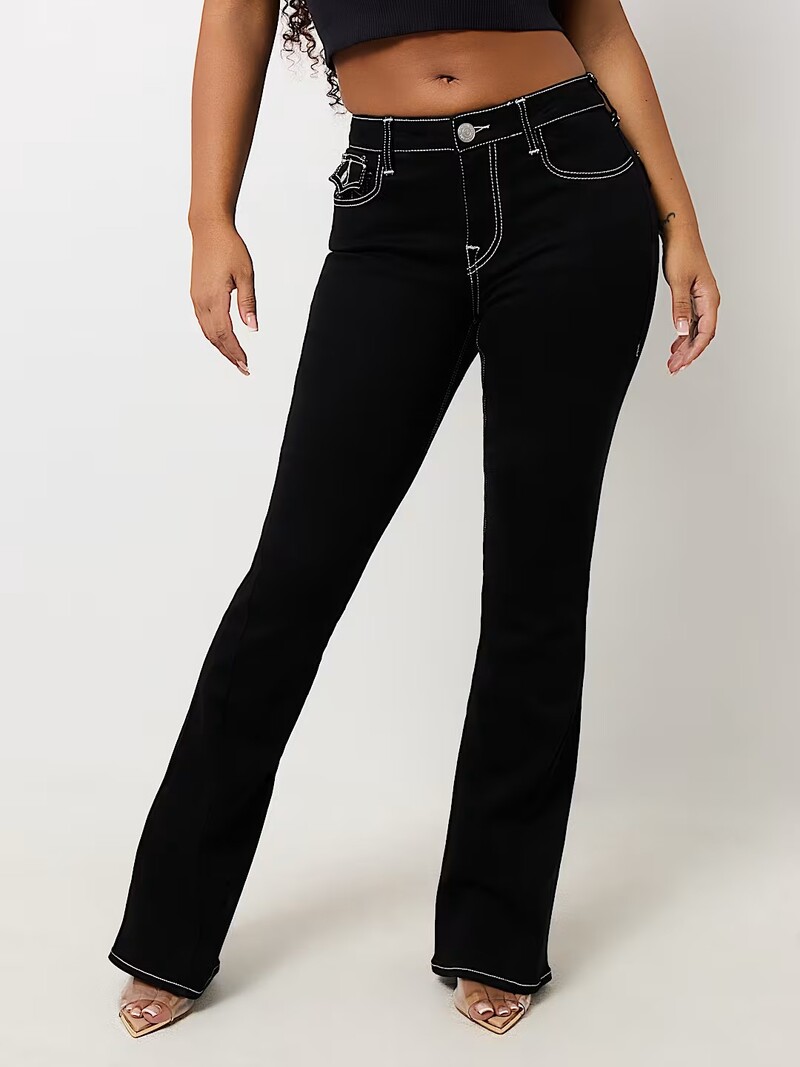 Juodi seksualūs siuvinėti žemo aukščio džinsai, skirti moteriški siauri džinsai Madingi džinsai, kasdieniai skalbti kelnės, megztinis džinsinės kelnės