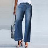 Új széles szárú farmernadrág női varrás elöl széles szárú farmer egyszínű alkalmi divat nadrágok Pantalones De Mujer női nadrágok