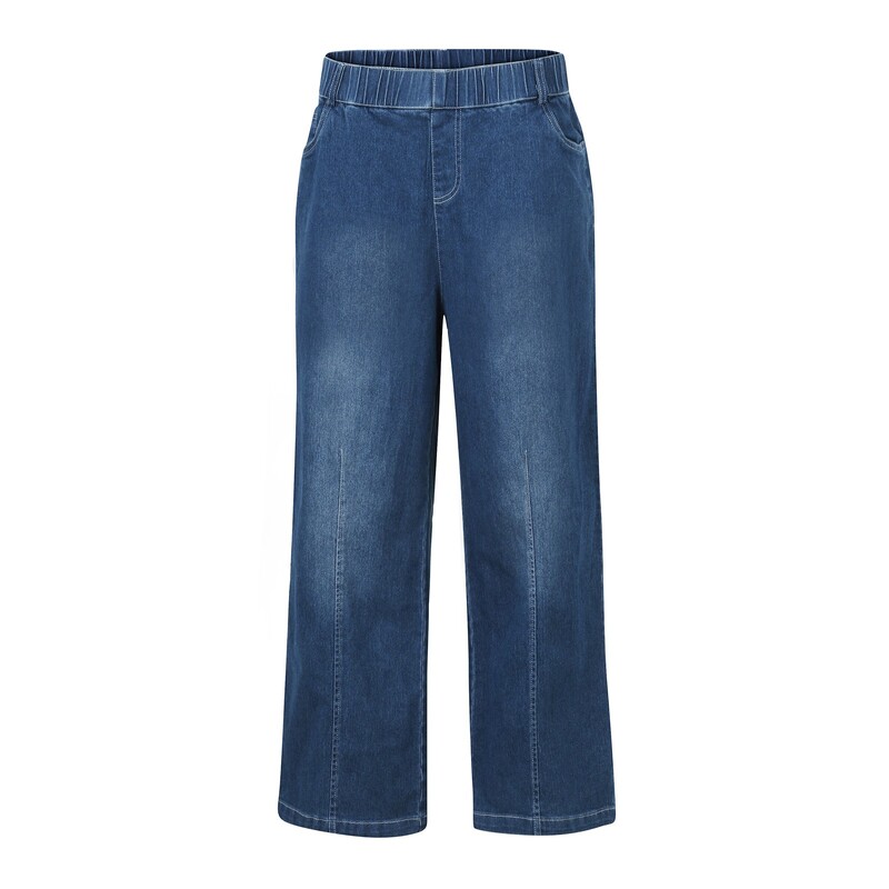 Új széles szárú farmernadrág női varrás elöl széles szárú farmer egyszínű alkalmi divat nadrágok Pantalones De Mujer női nadrágok