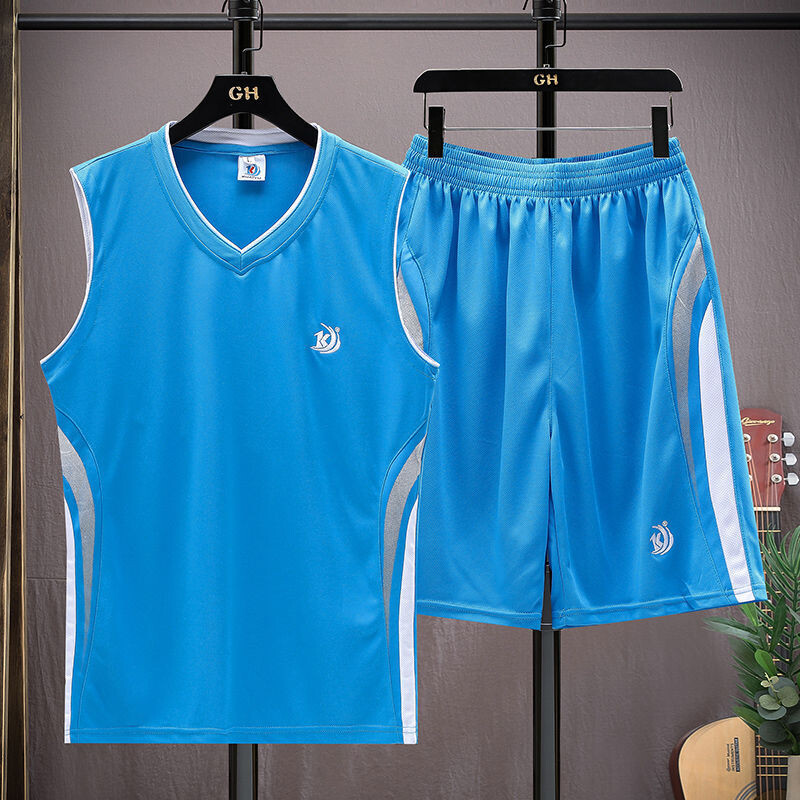 Vasariniai kvėpuojantys šortai be rankovių, krepšinio bėgimo kostiumas, vyriška laisvalaikio liemenė, vidurinės mokyklos kostiumas, vyriškas