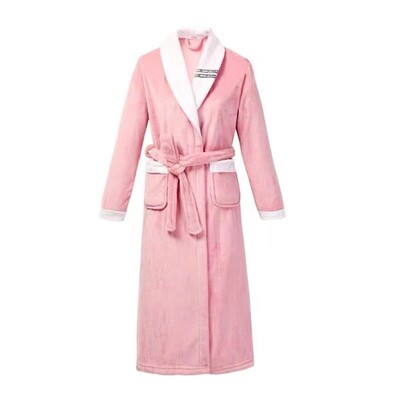 Téli férfi női extra hosszú meleg flanel fürdőköpeny nagy méretű, termobársony fürdőköpeny korall polár pongyola hálóruha