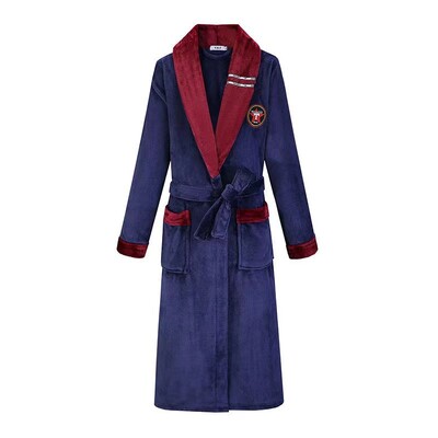 Téli férfi női extra hosszú meleg flanel fürdőköpeny nagy méretű, termobársony fürdőköpeny korall polár pongyola hálóruha