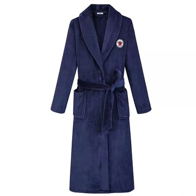 Téli férfi női extra hosszú meleg flanel fürdőköpeny nagy méretű, termobársony fürdőköpeny korall polár pongyola hálóruha