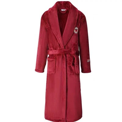 Téli férfi női extra hosszú meleg flanel fürdőköpeny nagy méretű, termobársony fürdőköpeny korall polár pongyola hálóruha