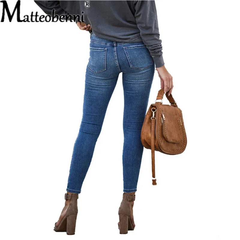 Vintage kõrge vöökohaga pliiats Teksad püksid naistele Tänavarõivad õhukesed naiste teksapüksid, elastsed, kitsamad vabaaja püksid naistele 2024