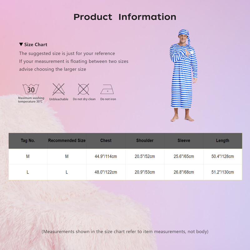 Vyriškas kalėdinis dryžuotas chalatas miegui su skrybėlių komplektu ilgomis rankovėmis Laisvi ilgi chalatai pižamos Sissy vyriški naktiniai drabužiai poilsio drabužiai miegui